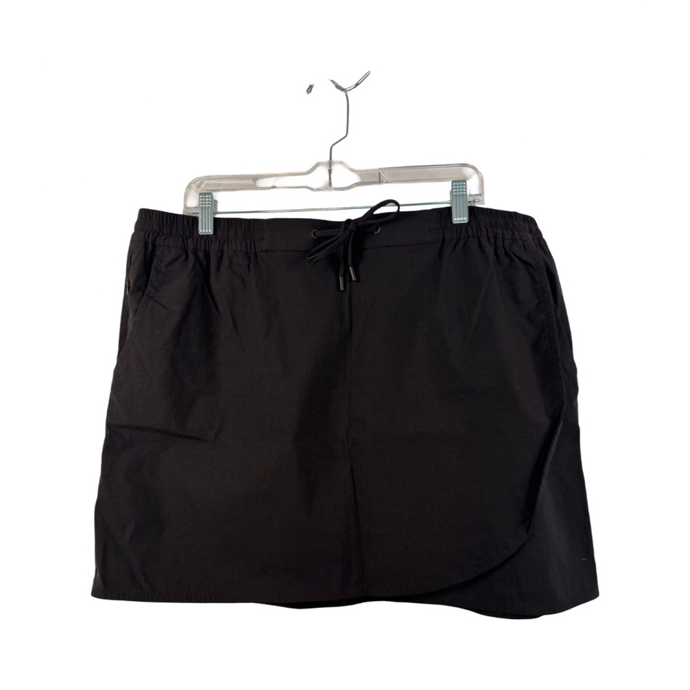 Eddie Bauer Women’s Tulip Hem Skort Black Size XL  Athleisure Nature Hiking